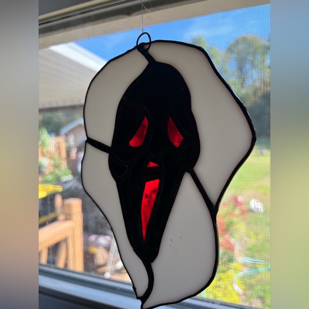 Scream Stained Glass Suncatcher